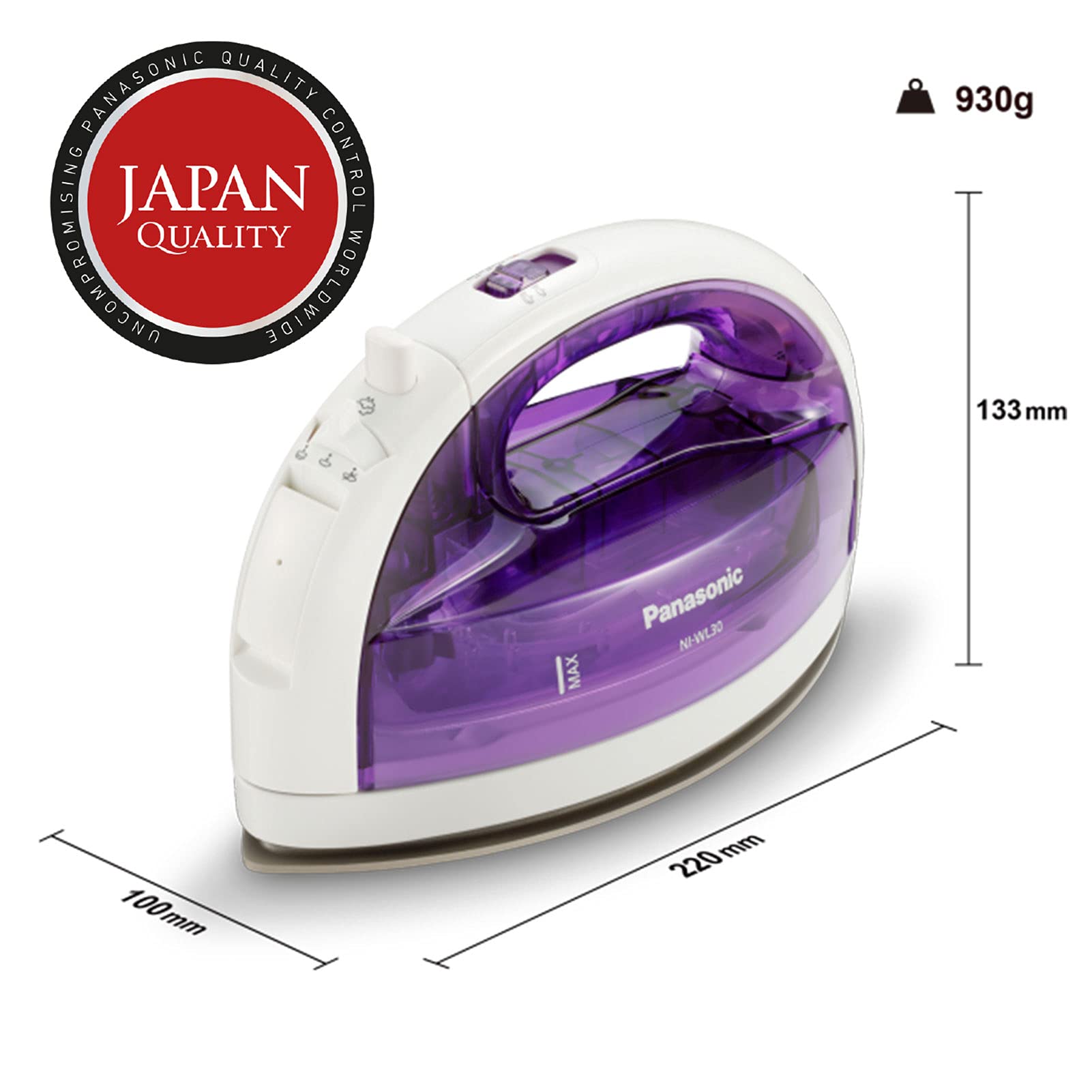 Panasonic Cordless Steam Iron, 1550W White/Purple Min 1 year warranty مكواة بخار لاسلكية من باناسونيك، 1550 واط ابيض/ارجواني ضمان لمدة عام Panasonic Cordless Steam Iron, 1550W White/Purple Min 1 year warranty مكواة بخار لاسلكية من باناسونيك، 1550 واط ابيض/ارجواني ضمان لمدة عام